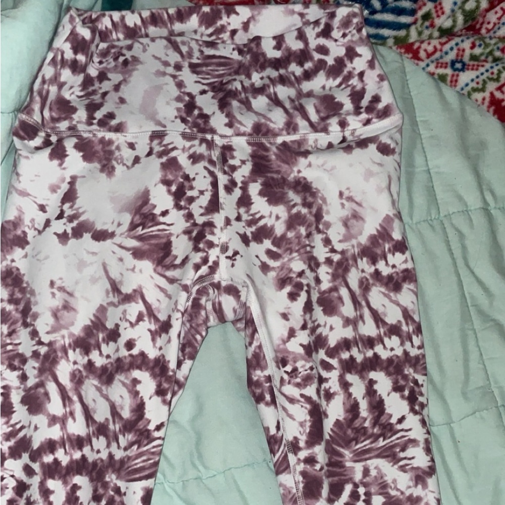 RBX Kids Maroon Tie-Dye Leggings